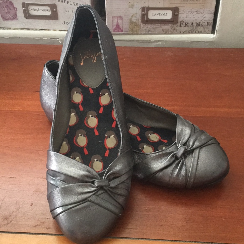 Jellypop silver flats